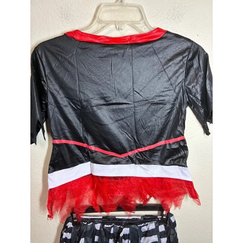New Cheerleader Costume Whimsigoth Zombie Vampire Halloween Black Girls Sz Large